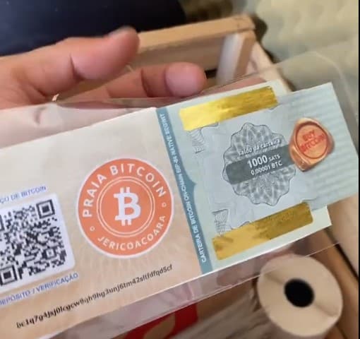 Bitcoin wallets on paper.