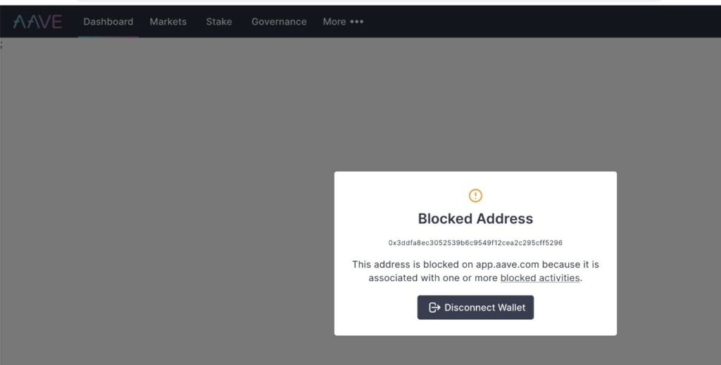 Decentralized applications block recipients of transfers from Torn