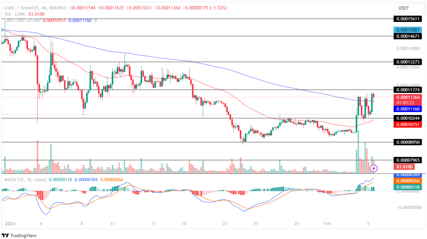 LUNC Price Analysis